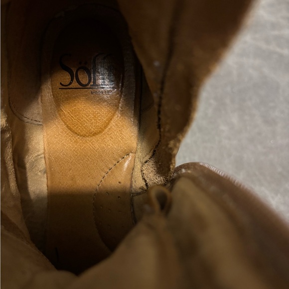 Sofft leather aqua-Sofft zip/tie boots 8.5 - Picture 10 of 11